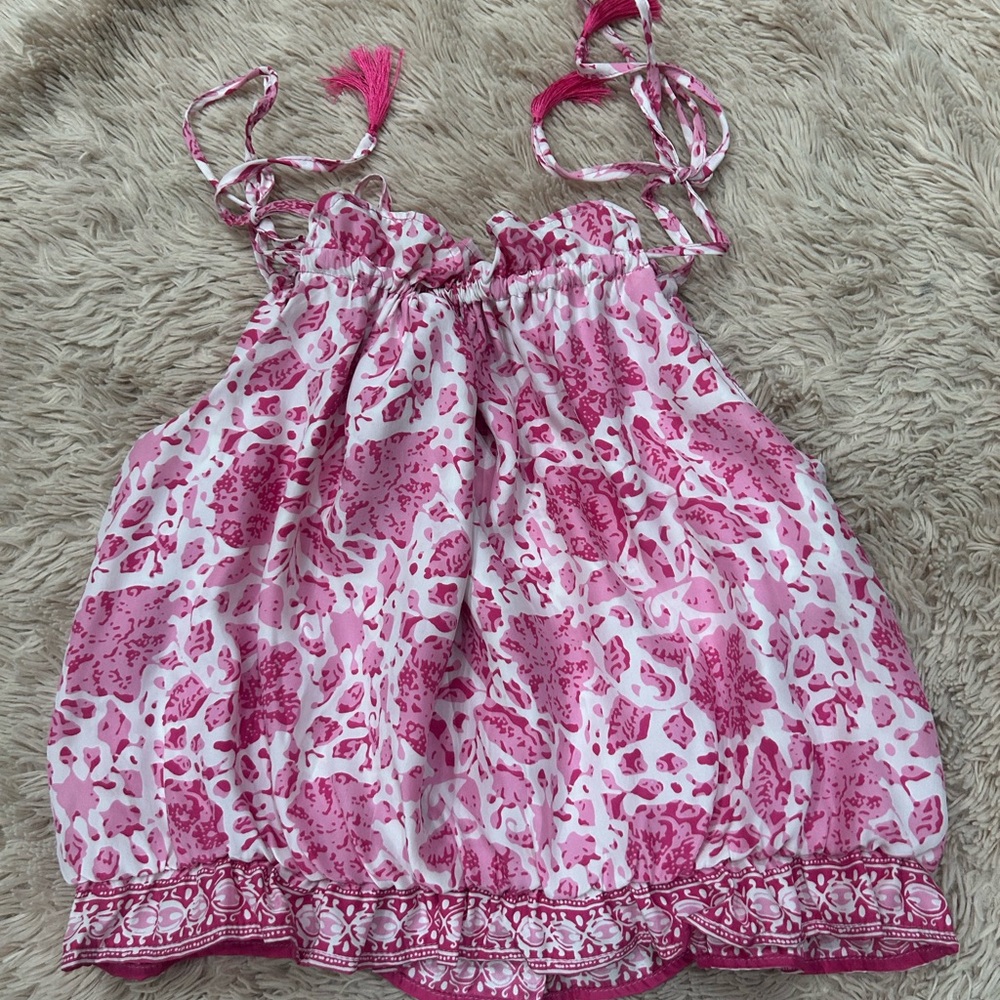 Natalie Martin Pink Patterned Top
